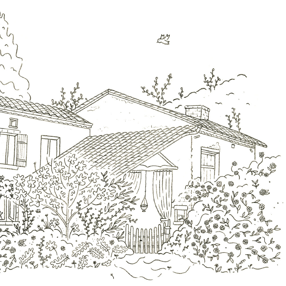 Maison personnalisée au crayon à papier