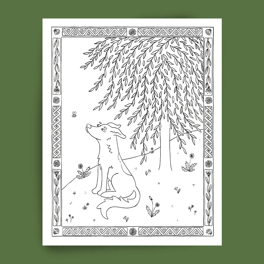 Contemplation sous le saule