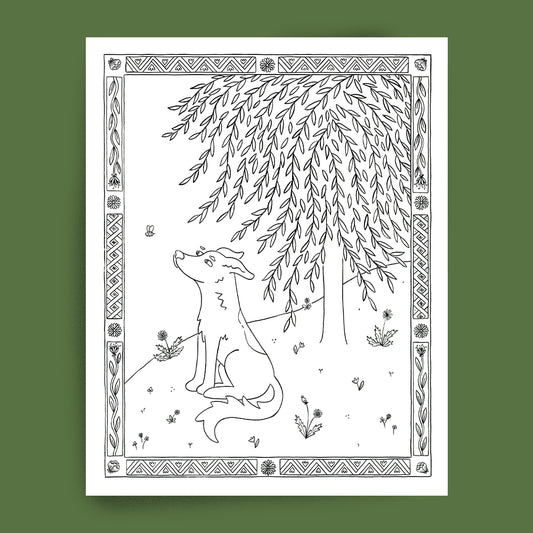 Contemplation sous le saule