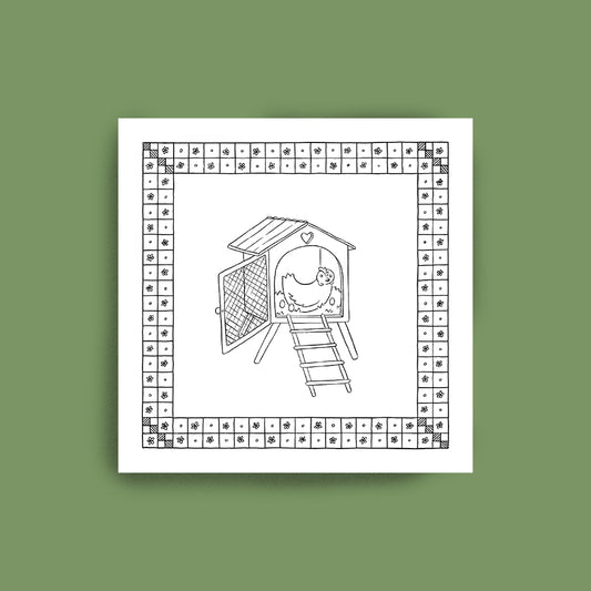 Cacahuète dans son poulailler