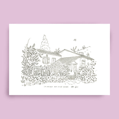 Maison personnalisée au crayon à papier