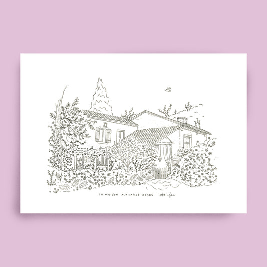 Maison personnalisée au crayon à papier