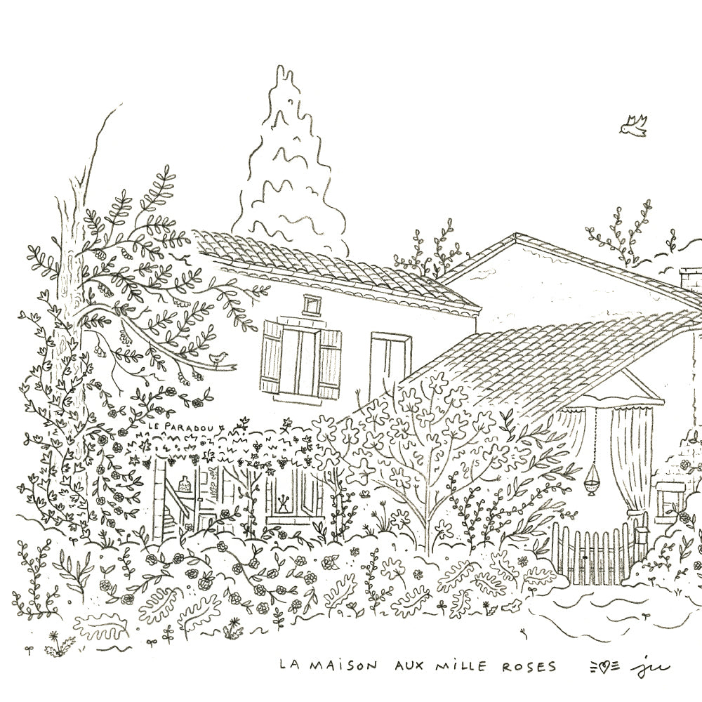 Maison personnalisée au crayon à papier