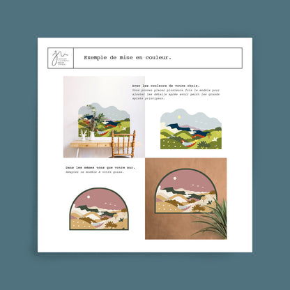 Décalcomanie paysage du Pays Basque