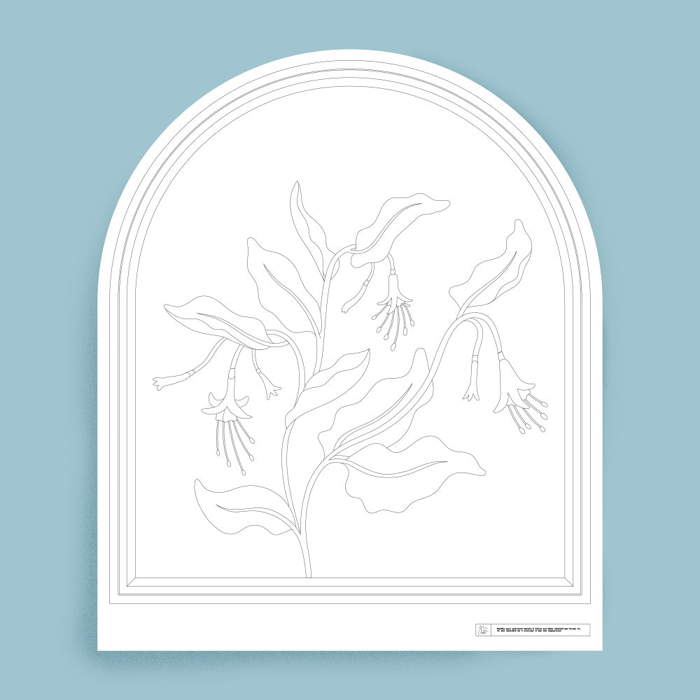 Décalcomanie fushia