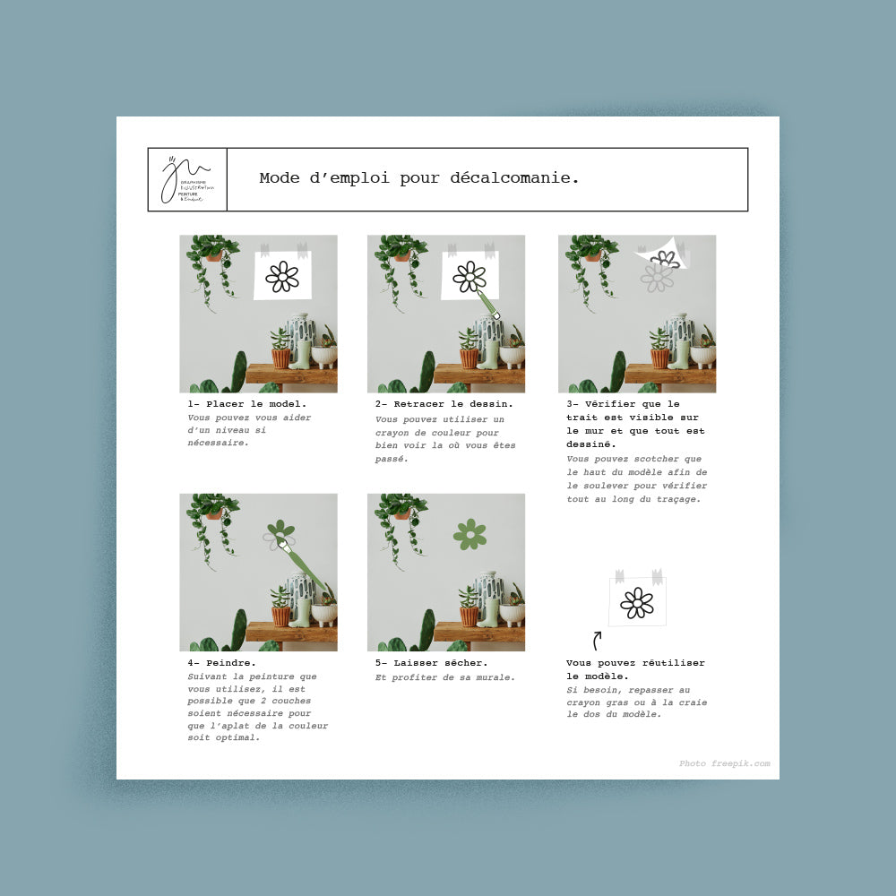 Décalcomanie pissenlit