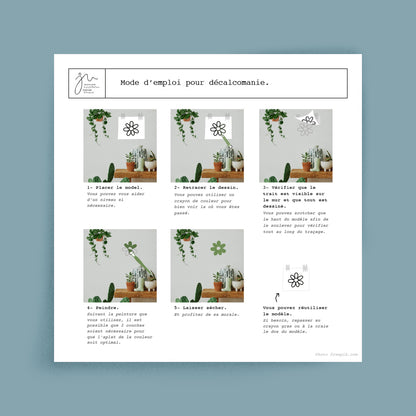 Décalcomanie pissenlit