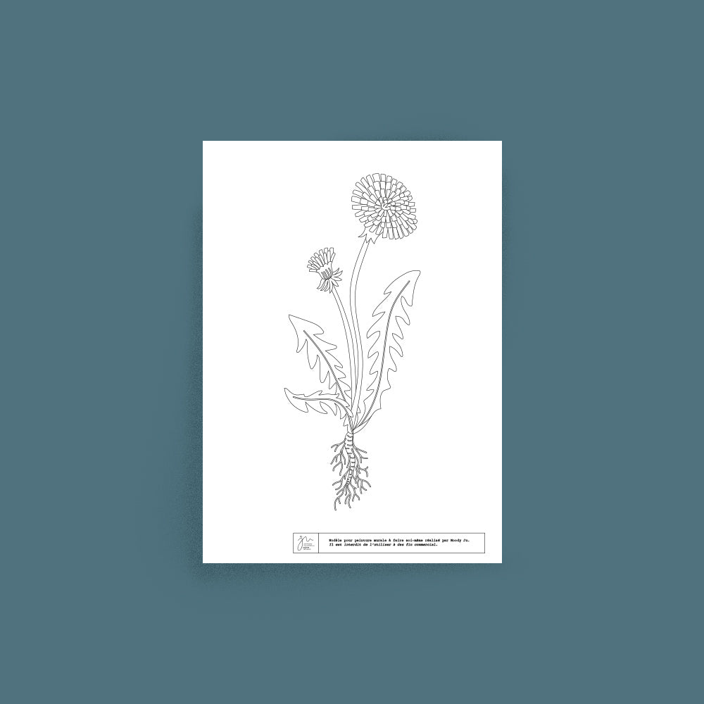 Décalcomanie pissenlit