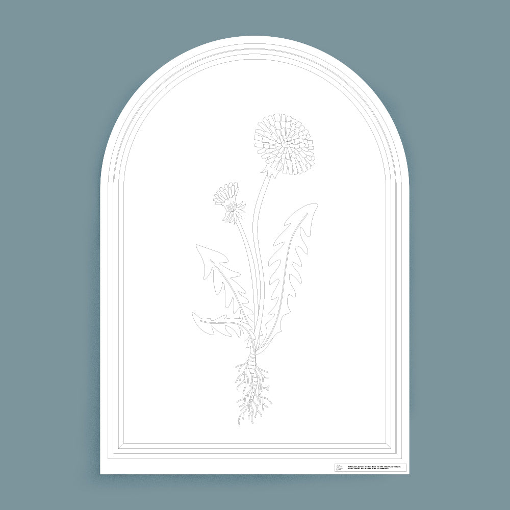 Décalcomanie pissenlit