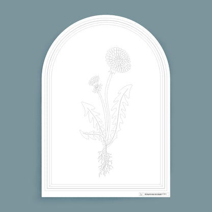 Décalcomanie pissenlit